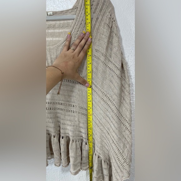 Anthropologie Yellow Bird Carolina Poncho Top Linen Blend Boho Small Flowy - Picture 11 of 12